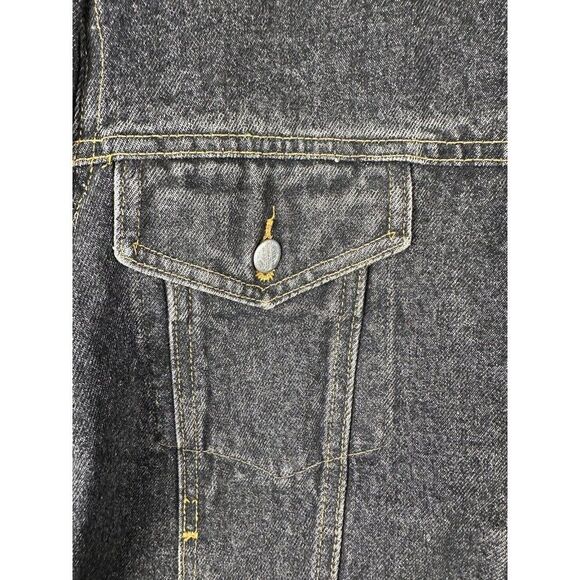 Harley Davidson of Glendale Love Ride 1990 Denim Jacket  XL Black Gray Vintage - Picture 4 of 10